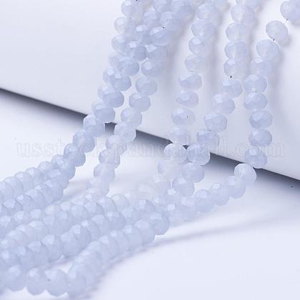 Electroplate Transparent Glass Beads Strands US-EGLA-A034-T8mm-W01-1