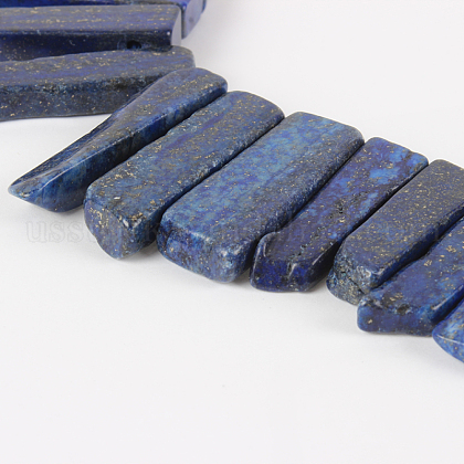 Dyed Natural Lapis Lazuli Rough Nugget Bead Strands US-G-E220-01-1