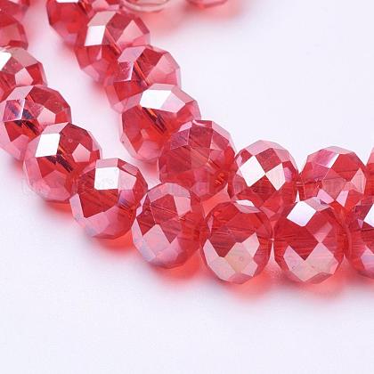 Electroplate Glass Beads Strands US-GR8MMY-47AB-1
