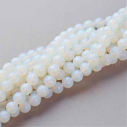 16 inch long Opalite Loose Beads US-GSR8mmC081-1
