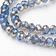 Electroplate Glass Faceted Rondelle Beads Strands US-EGLA-D020-6x4mm-54-2