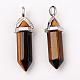 Natural Tiger Eye Double Terminated Pointed Pendants US-G-F295-05B-2
