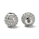 CZ Brass Micro Pave Grade AAA Clear Color Cubic Zirconia Round Beads US-KK-O065-8mm-05P-NR-5