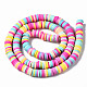 Handmade Polymer Clay Beads Strands US-CLAY-R089-6mm-137-3