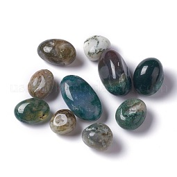 Natural Moss Agate Beads US-G-O188-05