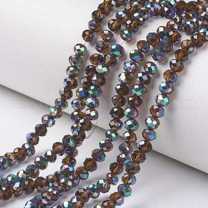 Electroplate Transparent Glass Beads Strands US-EGLA-A034-T10mm-Q01-1