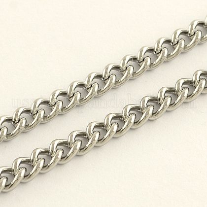 304 Stainless Steel Curb Chains US-CHS-R008-08-1