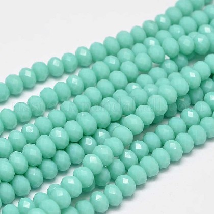 Faceted Rondelle Glass Beads Strands US-GLAA-I033-6mm-02-1