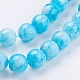 Spray Painted Glass Bead Strands US-GLAA-R139-8mm-M-3