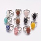 Natural & Synthetic Gemstone Wide Band Finger Rings US-RJEW-K224-A-1