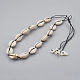 Adjustable Cowrie Shell Beaded Necklaces US-NJEW-JN02278-2