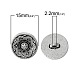 Zinc Metal Alloy Shank Buttons US-BUTT-N0002-35AS-3