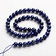 Round Dyed & Natural Lapis Lazuli Gemstone Bead Strands US-G-J333-05-8mm-2
