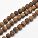Frosted Natural Tiger Eye Round Bead Strands US-G-E262-02-10mm-1