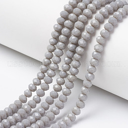 Opaque Solid Color Glass Beads Strands US-EGLA-A034-P8mm-D10