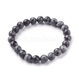 Natural Labradorite Beads Stretch Bracelets US-BJEW-F380-01-B14