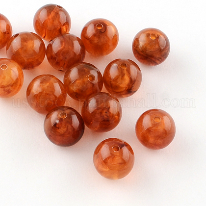 Round Imitation Gemstone Acrylic Beads US-OACR-R029-18mm-15-1