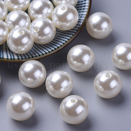 Imitated Pearl Acrylic Beads US-PACR-16D-12-1