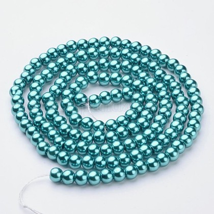 Glass Pearl Beads Strands US-HY-6D-B52-1
