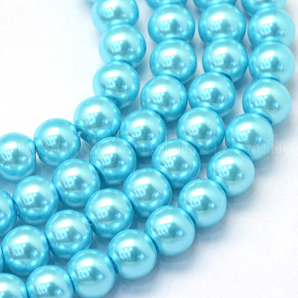Baking Painted Glass Pearl Bead Strands US-HY-Q003-5mm-48-1