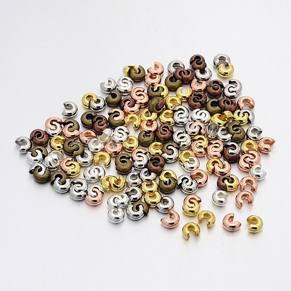 Iron Crimp Beads Covers US-IFIN-X0031-3mm-1