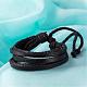 Unisex Multi-strand Leather Cord Bracelets US-BJEW-BB15557-8