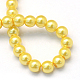 Baking Painted Pearlized Glass Pearl Round Bead Strands US-HY-Q003-10mm-67-4