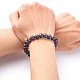 Natural Amethyst Beaded Stretch Bracelets US-B072-2-3