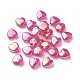 Deep Pink AB color Plated Acrylic Heart Beads US-X-PL539-809-2