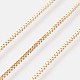 Long-Lasting Plated Brass Box Chain Necklaces US-NJEW-K112-03G-NF-2