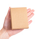 Kraft Cotton Filled Cardboard Paper Jewelry Set Boxes US-CBOX-R036-11A-5