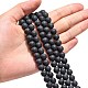 Natural Black Agate Beads Strands US-G-H1617-2