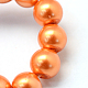 Baking Painted Pearlized Glass Pearl Round Bead Strands US-HY-Q330-8mm-36-3