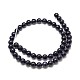 Synthetic Blue Goldstone Round Bead Strands US-G-P075-50-8mm-2