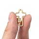 Brass Micro Pave Cubic Zirconia Screw Carabiner Lock Charms US-KK-I657-16G-5