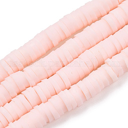 Flat Round Handmade Polymer Clay Bead Spacers US-CLAY-R067-4.0mm-27