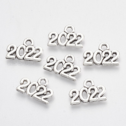 Tibetan Style Alloy Charms US-TIBE-T010-37AS-RS