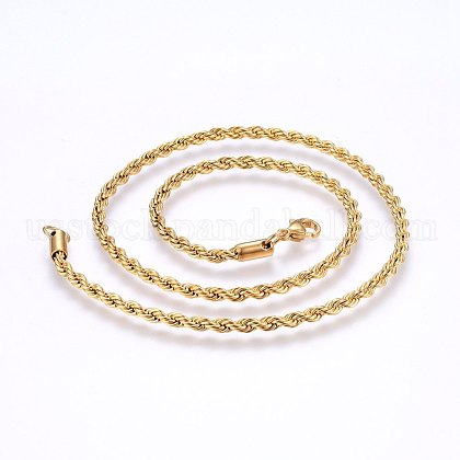 304 Stainless Steel Rope Chain Necklaces US-NJEW-F226-03G-06-1