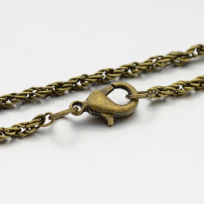 Iron Rope Chain Necklace Making US-MAK-J004-23AB-1