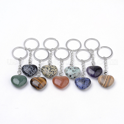 Synthetic & Natural  Mixed Stone Keychain US-KEYC-S252-02-1