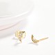 Brass Micro Pave Cubic Zirconia Stud Earrings US-EJEW-BB35386-G-2