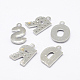 Alloy Rhinestone Letter Charms US-RB-A052-01-2