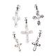 Mixed Tibetan Style Alloy  Cross European Dangle Charms US-PALLOY-JF00055-1