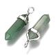 Natural Mixed Gemstone Double Terminated Pointed Pendants US-G-F295-04-3