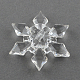 Clear Acrylic Faceted Snowflake Beads US-X-TACR-S601-2-2