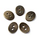 Brass Button Clasps US-KK-G080-M-2