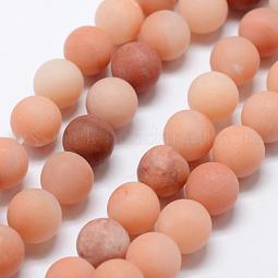 Natural Pink Aventurine Beads Strands US-G-G716-01-6mm