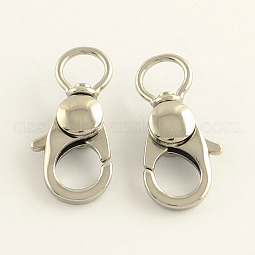 304 Stainless Steel Swivel Lobster Claw Clasps US-STAS-R065-10
