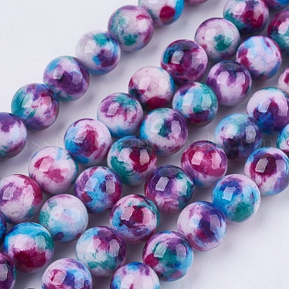 Natural White Jade Beads Strands US-G-H1627-10MM-3-1