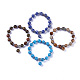 Fashion Gemstone Stretch Bracelets Sets US-BJEW-MSMC002-35-1